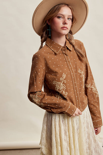 Embroidered Western Cotton Shirt