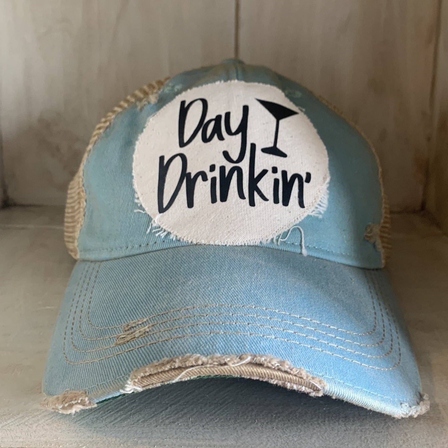 Yellowstone Trucker Hat Series: Day Drinkin Ball Cap, Distressed Hat, Weathered Hat