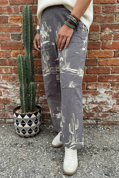 Montana Boho Western Spirit Fashion: Riding Vintage Printed Shift Jeans