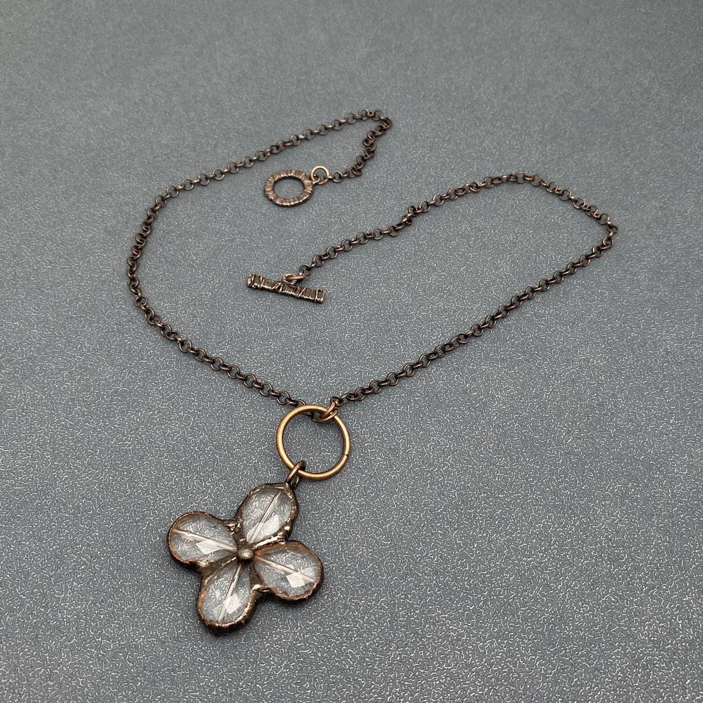 Rocky Mountain Spirit Jewelry: Four-leaf Clover Shape Crystal Necklace