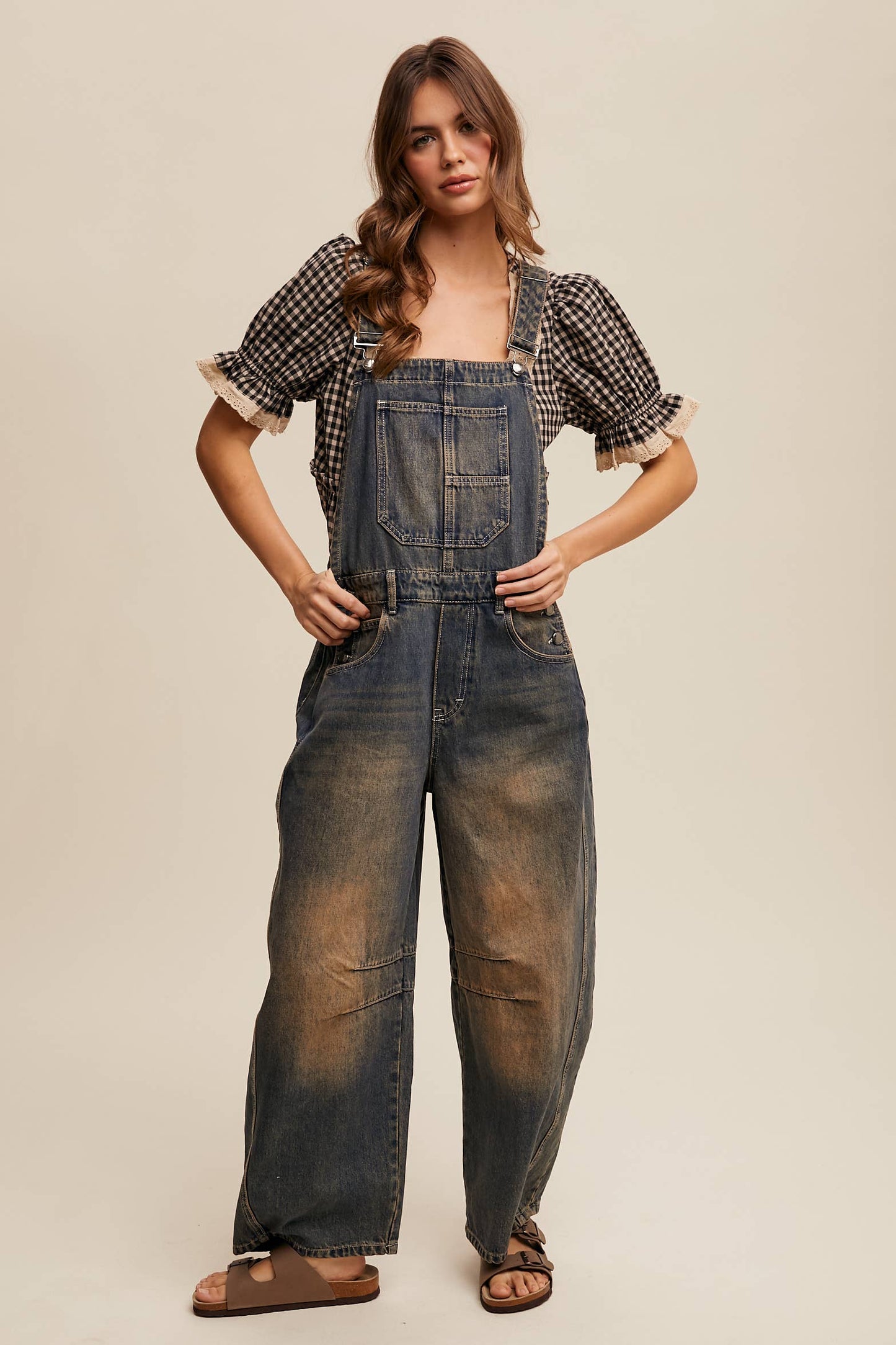 FREE SPIRIT DREAMER Series: Barrel Jean Denim Overall