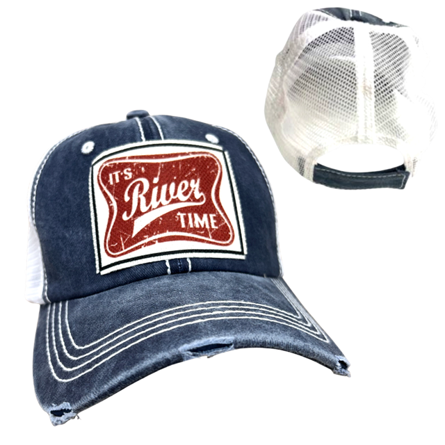 IT'S RIVER TIME | UNISEX HAT | DISTRESSED: Montana Boho Western Spirit Accessories: