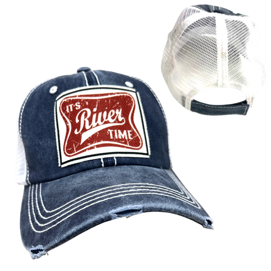 IT'S RIVER TIME | UNISEX HAT | DISTRESSED: Montana Boho Western Spirit Accessories: