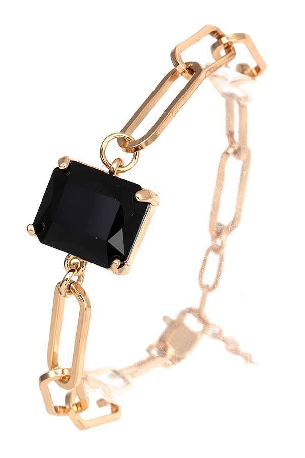 "Ripples of YELLOWSTONE" Jewelry: FACETED GEM CHAIN BRACELET