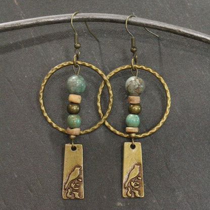 Songbird Singing Dangle Earrings: FREE SPIRIT DREAMER Series: Boho & Free-People loving styles.