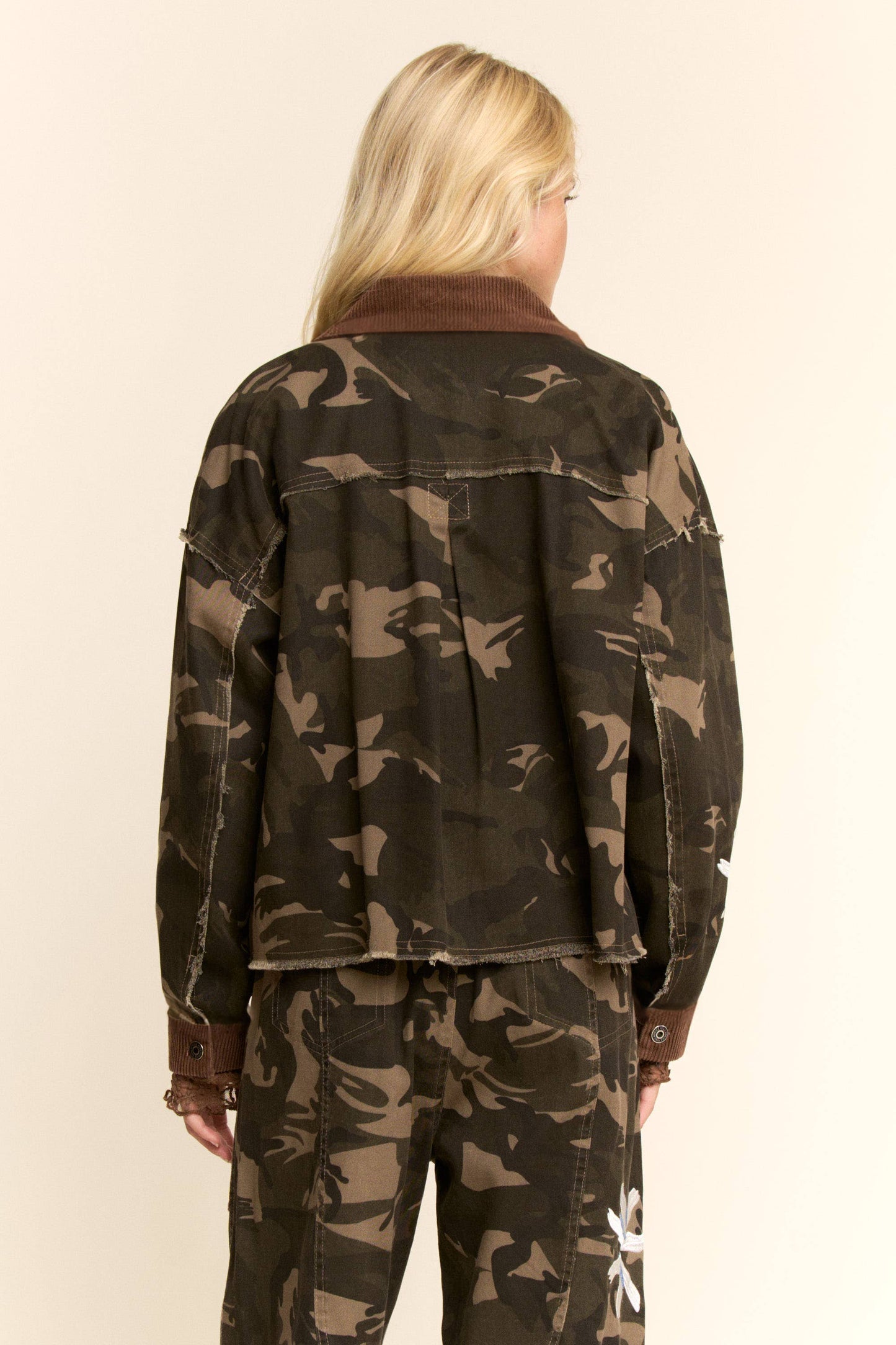 CAMO CORDUROY PATCH EMBROIDERED JACKET
