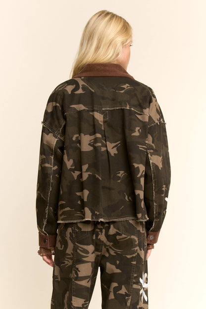 CAMO CORDUROY PATCH EMBROIDERED JACKET