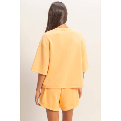 Scuba Short Sleeve Boxy Top