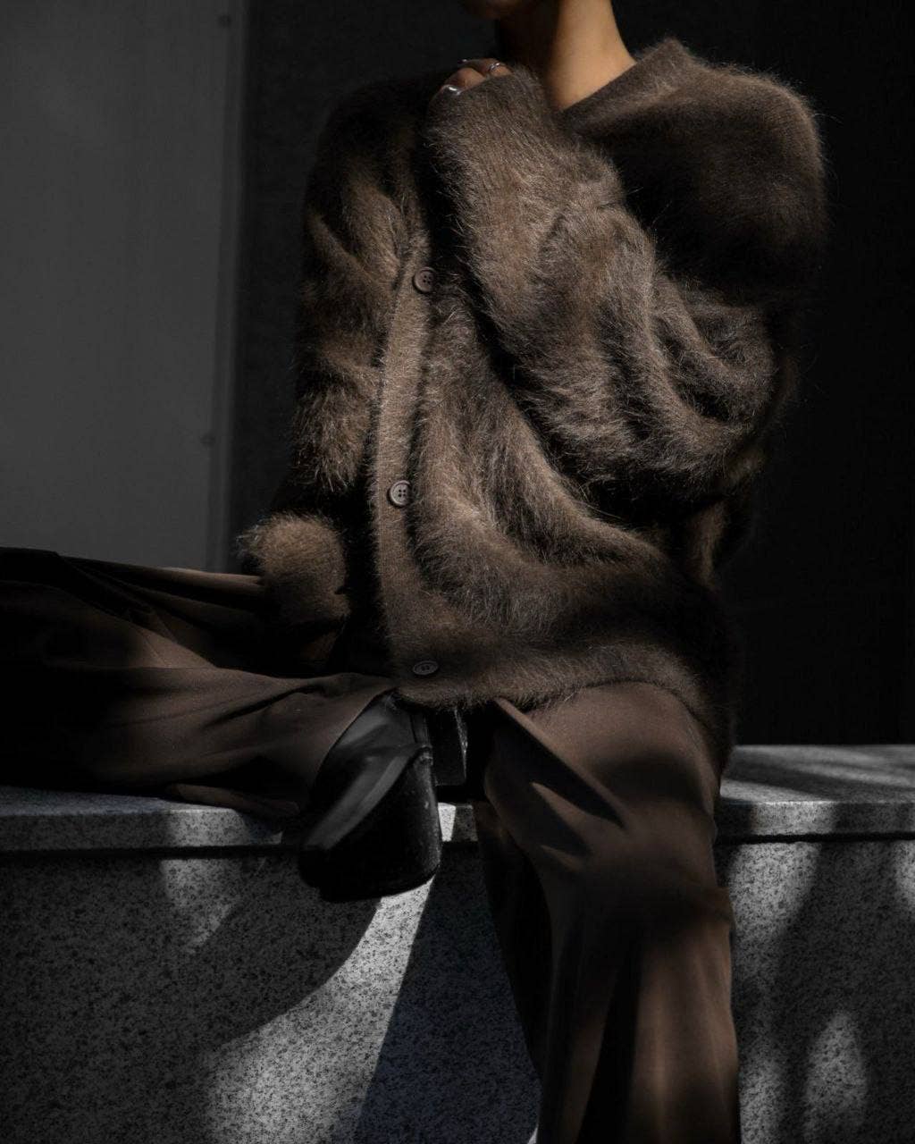 Be A Show Stopper: Cozy Faux Mink Knit Cardigan Loose Fit Soft Sweater