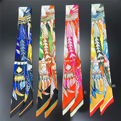 MULTI PATTERN SKINNY SCARF, Twilly