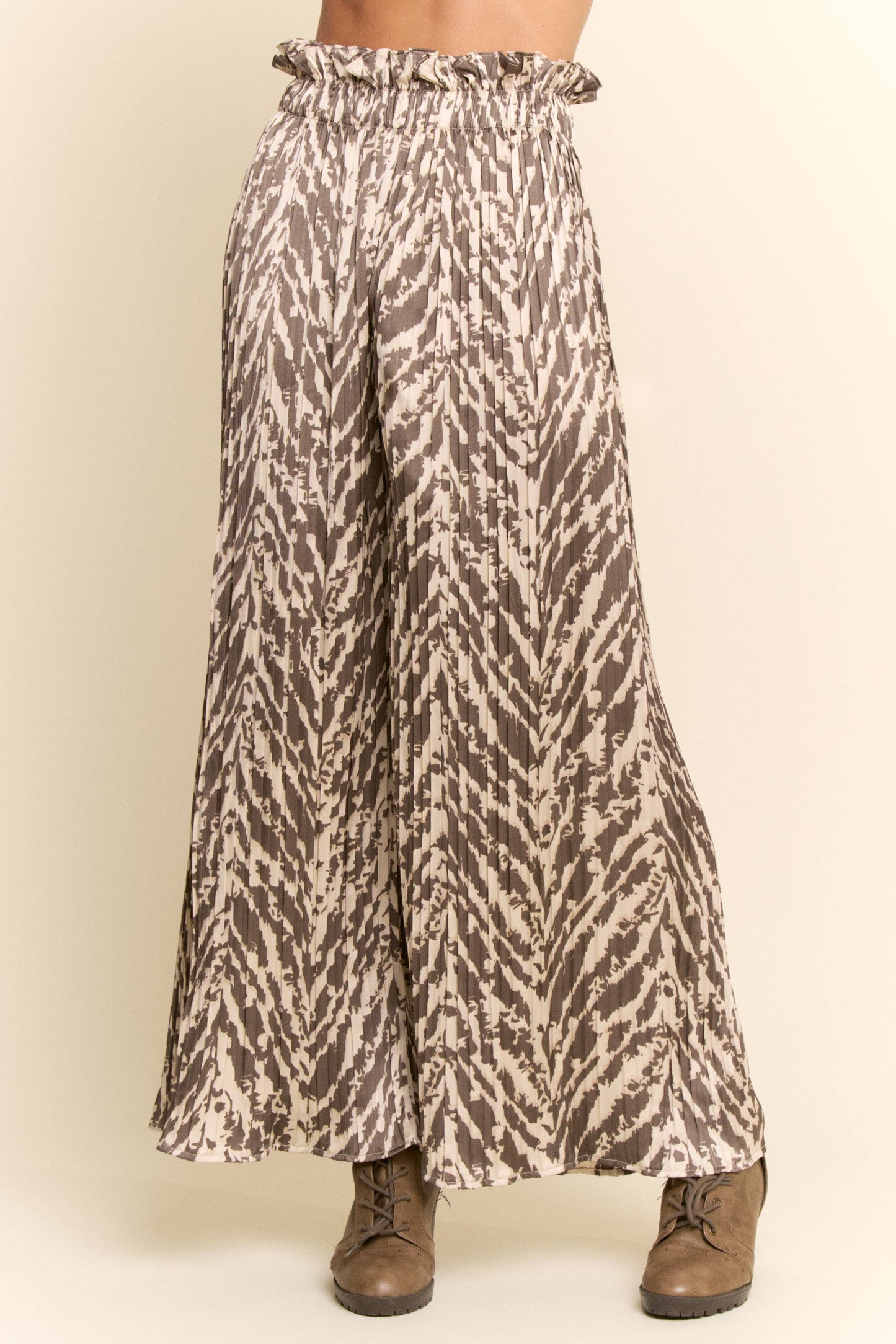FREE SPIRIT DREAMER Series: LONG-SLEEVEM BLOUSE WIDE LEG PLEATED PANTS