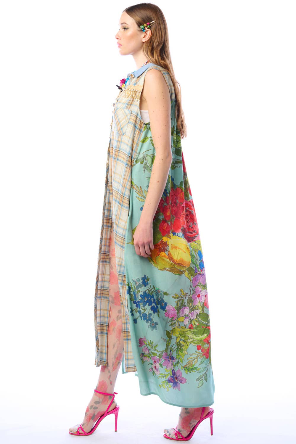 BoHo Spirit: You Are A Beauty Duster-Ivory/Blue | Duster Dress | Floral
