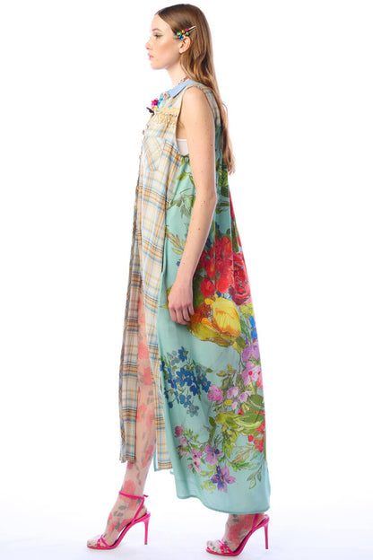 BoHo Spirit: You Are A Beauty Duster-Ivory/Blue | Duster Dress | Floral