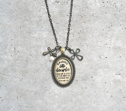 Raising Little Disciples Proverbs 22:6 Necklace Mother's Day