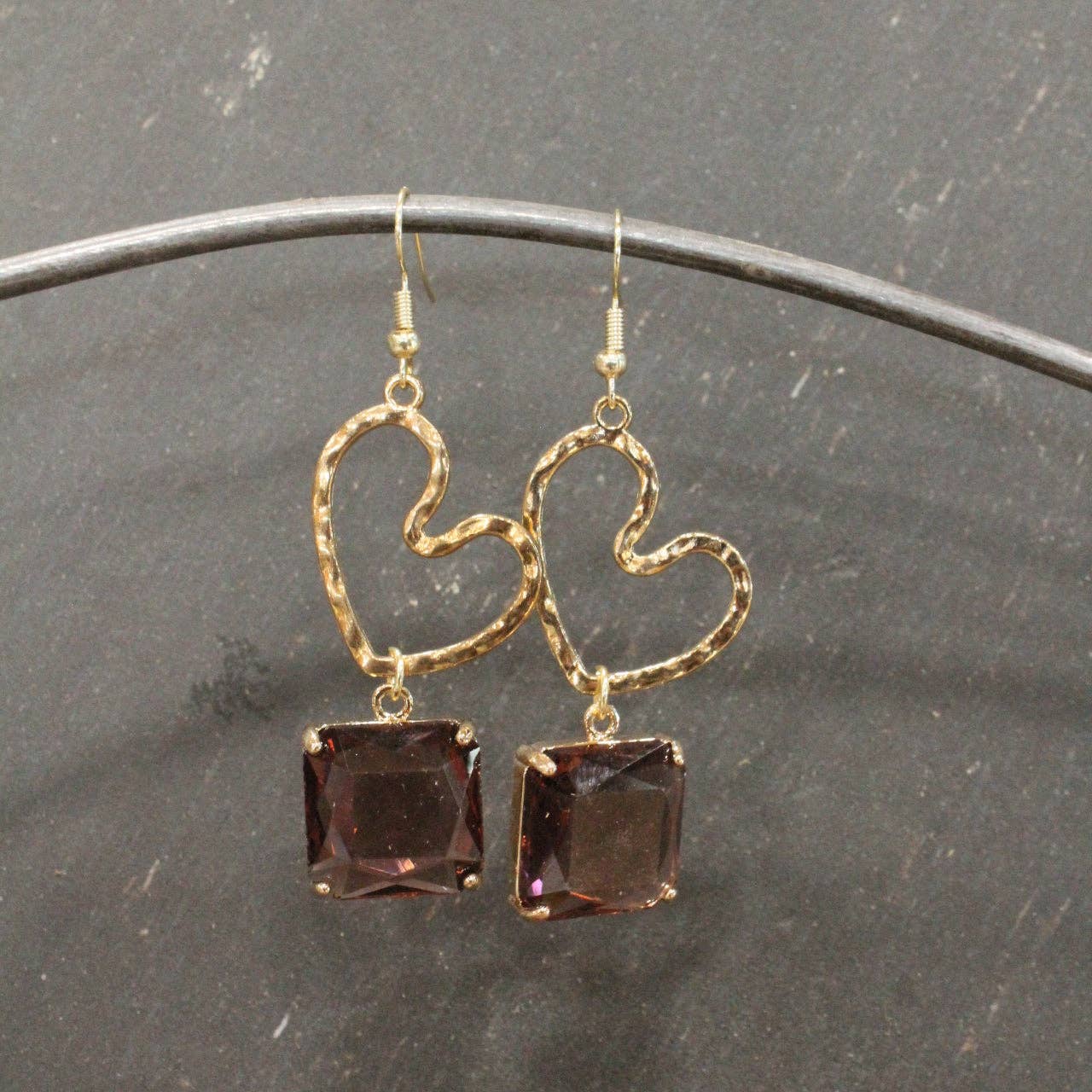 Cutie Pie Heart Throb Dangle Drop Earrings: FREE SPIRIT DREAMER Series: Boho & Free-People loving styles.