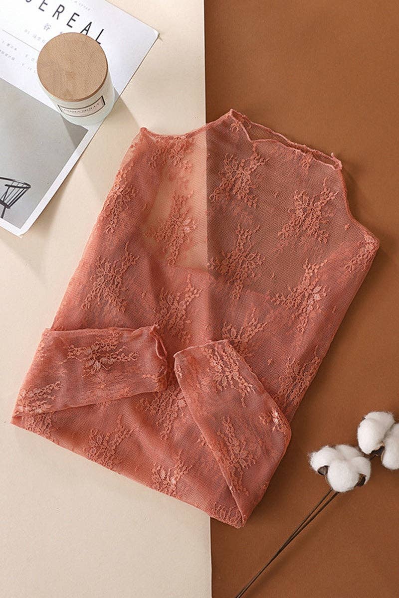 Montana Boho/Western Essentials: Sheer Lace Long Sleeve Top