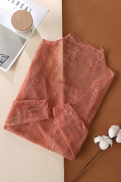 Montana Boho/Western Essentials: Sheer Lace Long Sleeve Top