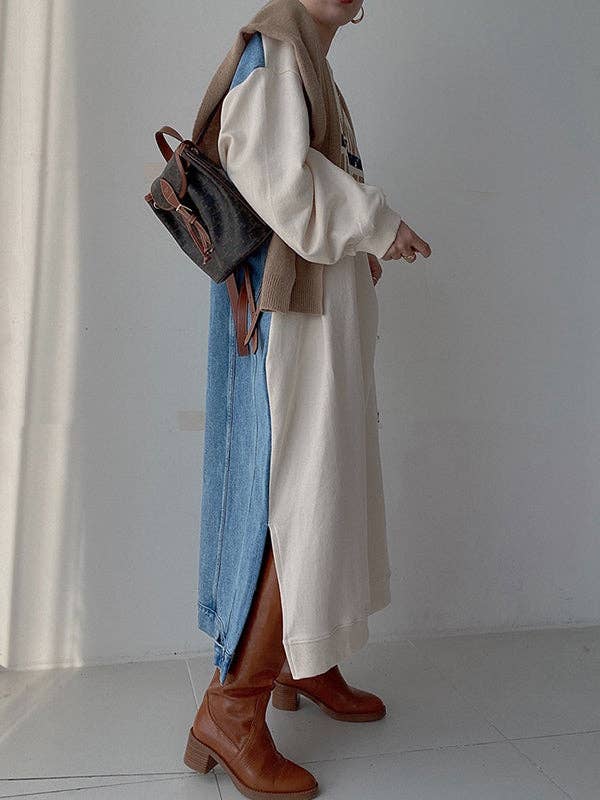 Mindset Is Everything—T-Shirt, Long Sleeves—Midi Dresses