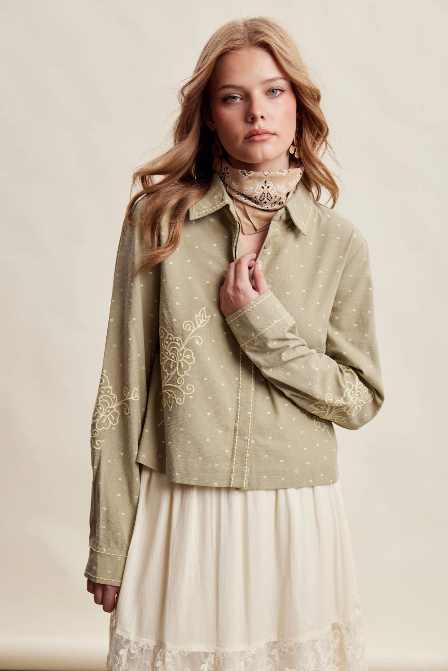 Embroidered Western Cotton Shirt