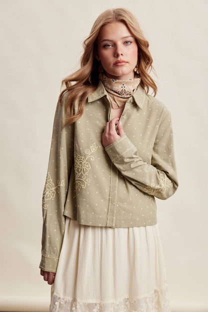 Embroidered Western Cotton Shirt