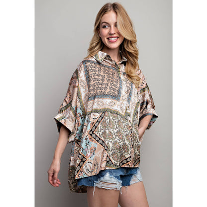 Simply Irresistible, Be the showstopper: LIGHT SATIN PRINT SHIRT