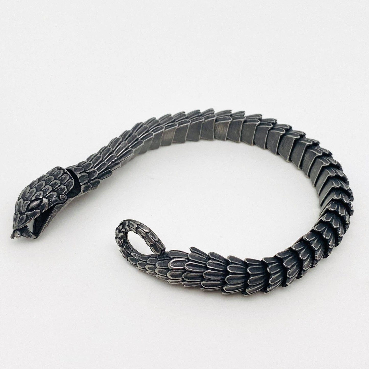 VOGUE—Runway Series: Black Coated Stainless Steel Snake Chain Bracelet