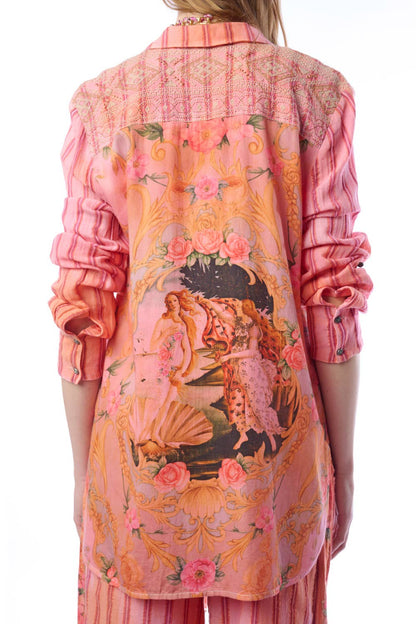 "The Birth of Venus” Shirt | Floral Button Down: FREE SPIRIT DREAMER Series: Boho & Free-People loving styles.