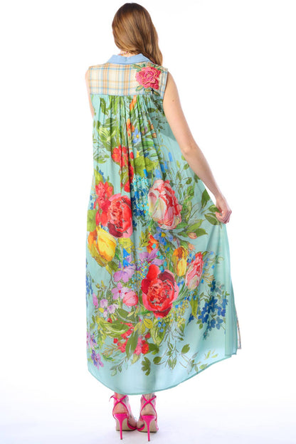 BoHo Spirit: You Are A Beauty Duster-Ivory/Blue | Duster Dress | Floral