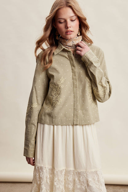 Embroidered Western Cotton Shirt