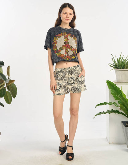 Shorts —  Cotton Moon Print