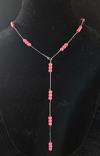 Jewelry By Jess:  Pink turquoise look necklace