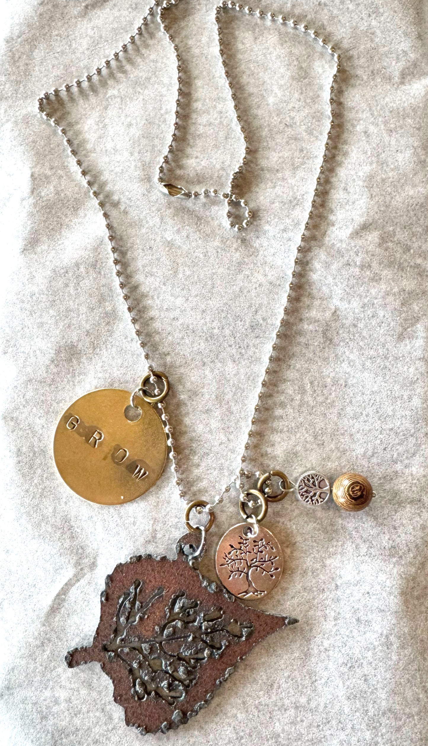 Storied Metals: "Leaf" Necklace