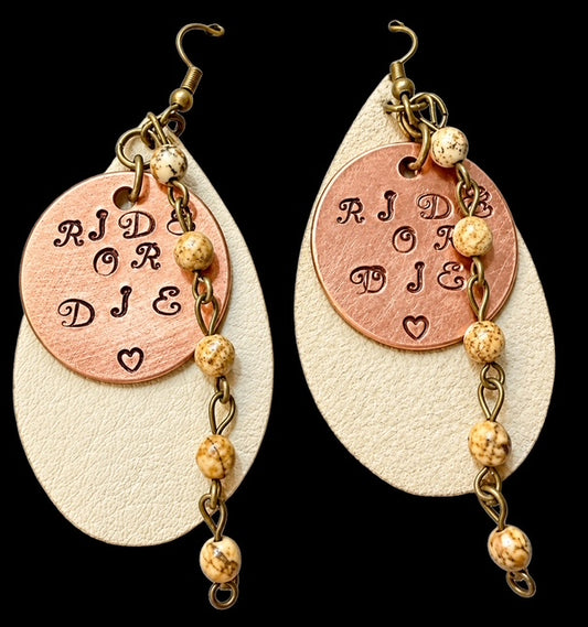 Sue Dow Designs—Storied Metals: "Scrabbled Letters" Earrings