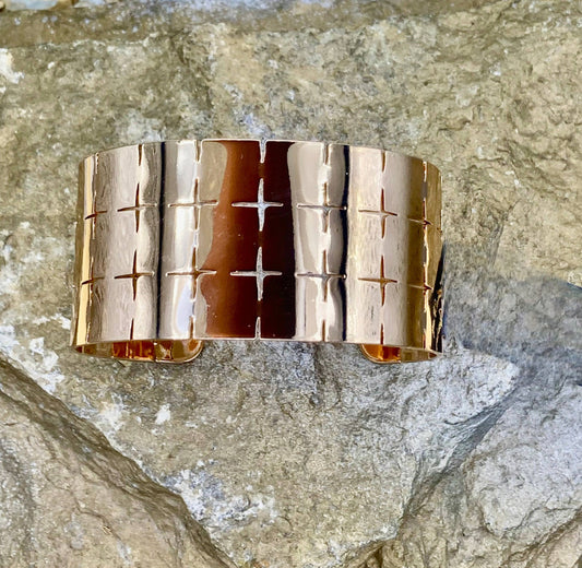 VOGUE—Runway Series: Gold Plated Cross Cuff Bracelet