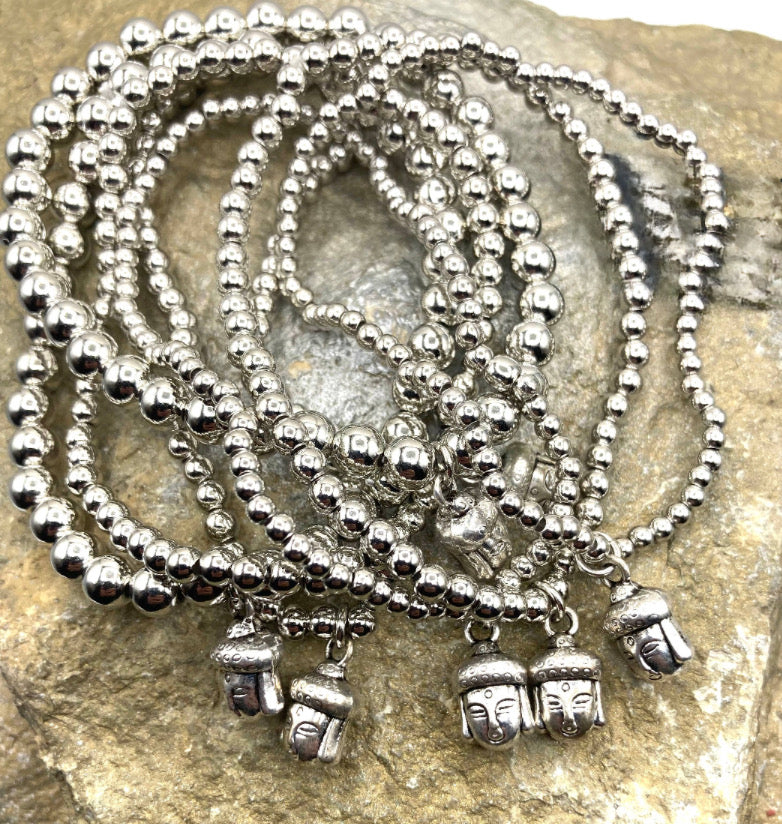VOGUE—Runway Series: Boho Beaded Buddha Bracelet Set