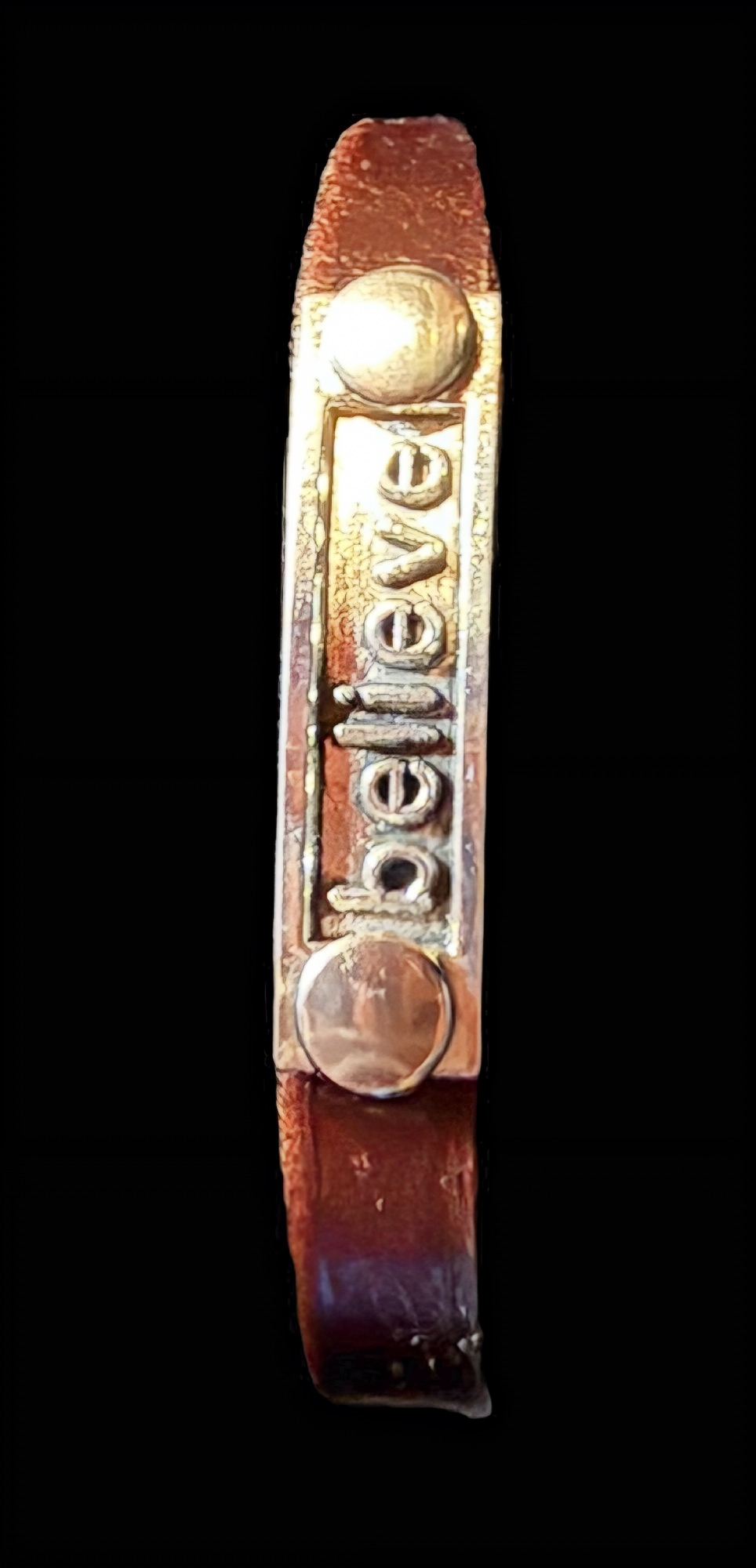 Storied Metals: "Believe:" Cuff Bracelet