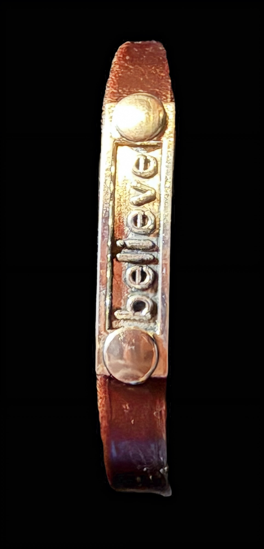 Storied Metals: "Believe:" Cuff Bracelet