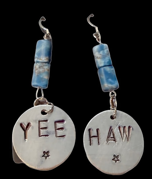 Sue Down Designs—Storied Metals: "Yee Haw" Earrings