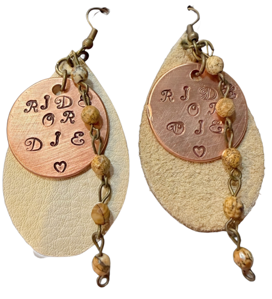 Storied Metals: "Scrabbled Letters" Earrings