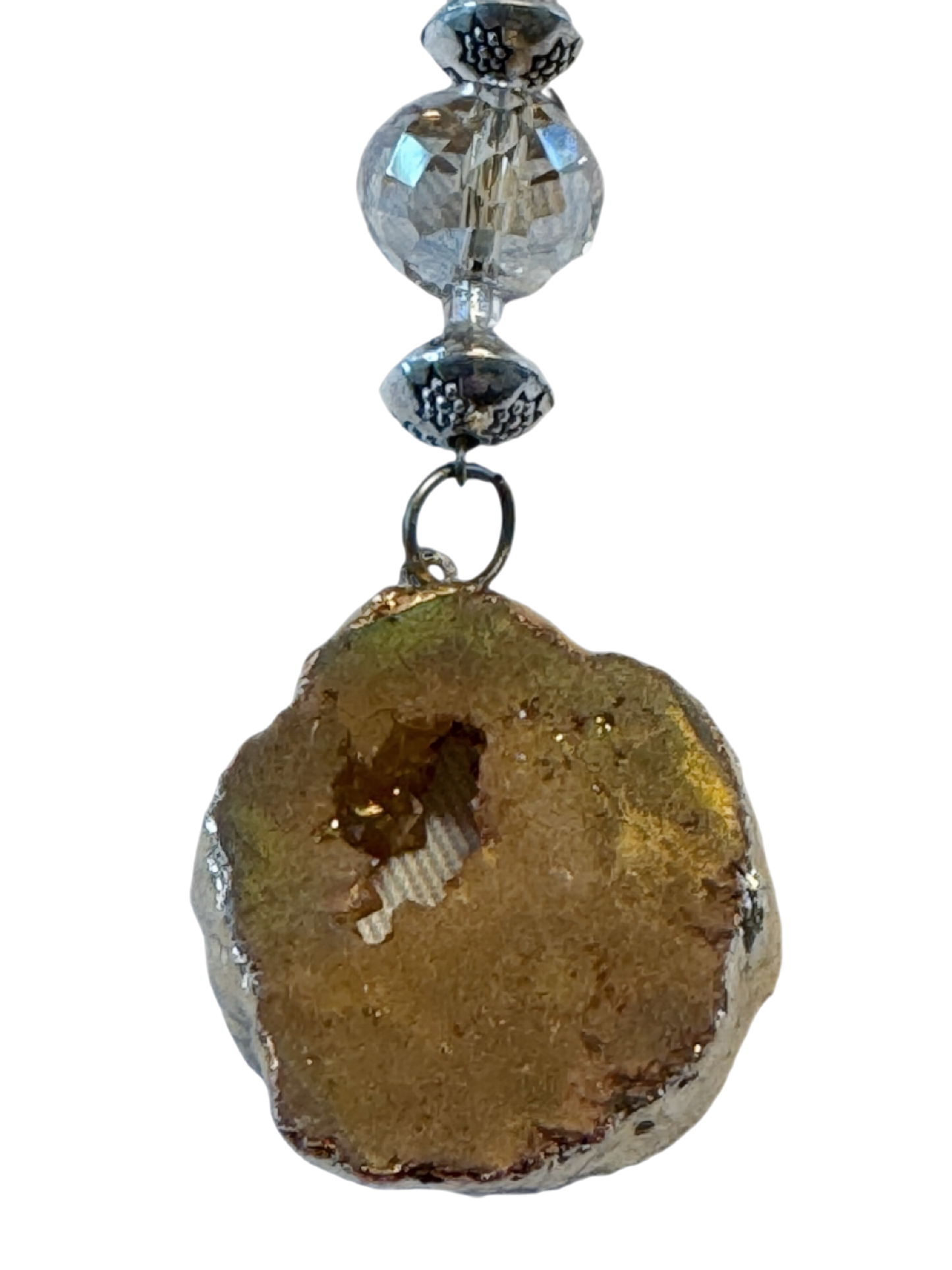 Ripples of YELLOWSTONE—"Druzy Dream" Necklace  (Precious Stone)