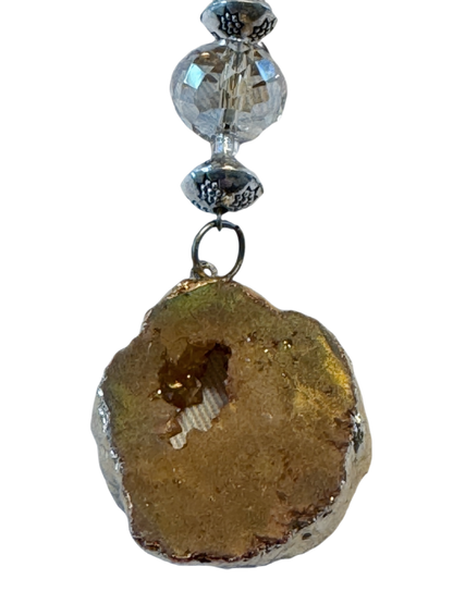 Ripples of YELLOWSTONE—"Druzy Dream" Necklace  (Precious Stone)
