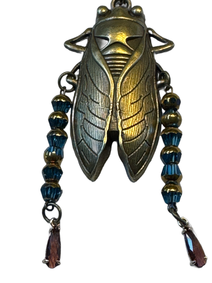 Ripples of YELLOWSTONE—"Egyptian Beetle"  Necklace