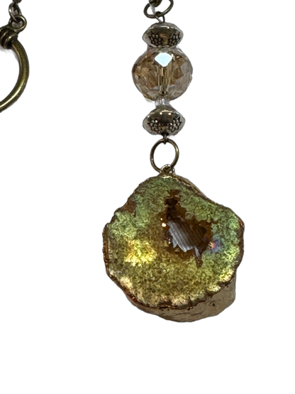 Ripples of YELLOWSTONE—"Druzy Dream" Necklace  (Precious Stone)