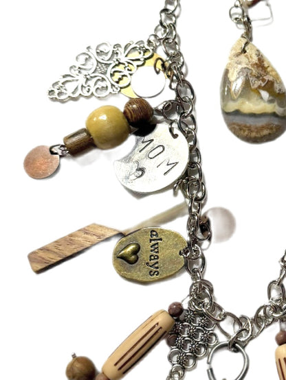 Momma Necklace (Double Heart