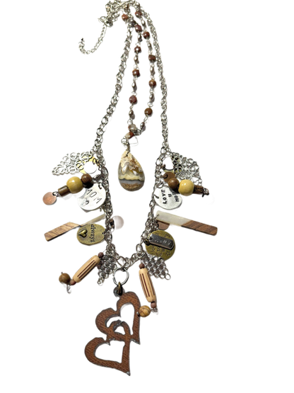 Momma Necklace (Double Heart