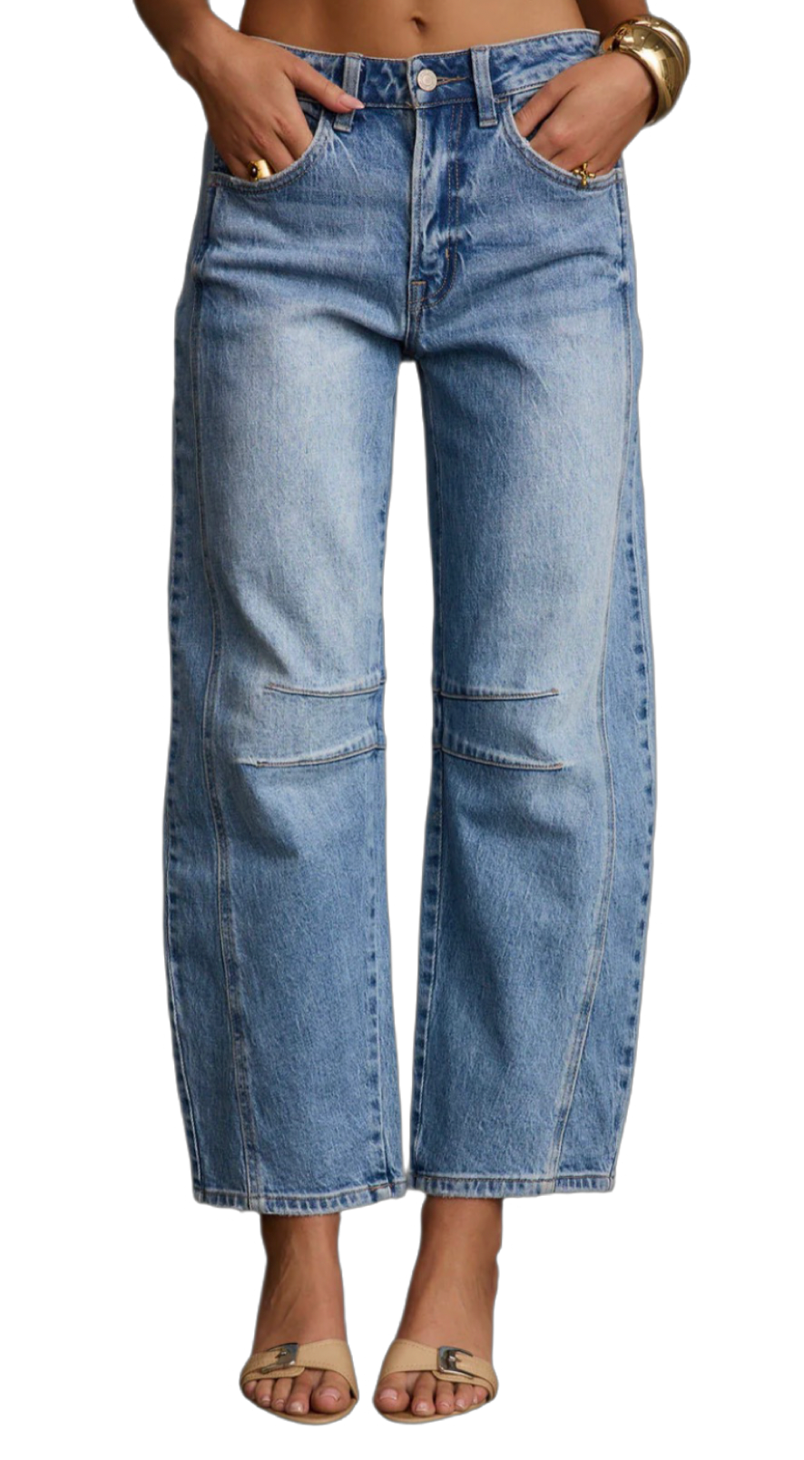 Relaxed Fit Barrel Jeans: Montana Boho Western Spirit Fashion: