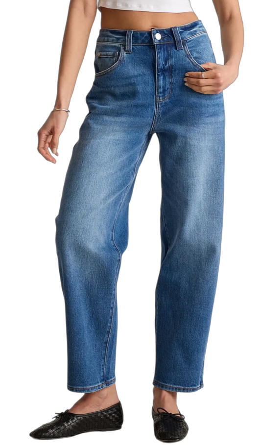 Relaxed Fit Barrel Jeans: Montana Boho Western Spirit Fashion: