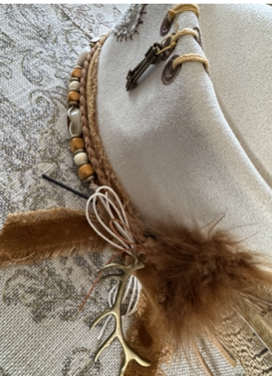 The 406 Mad Hattie—Meet "Annabelle".  Creme, Heart Done. Suede, Tapestry