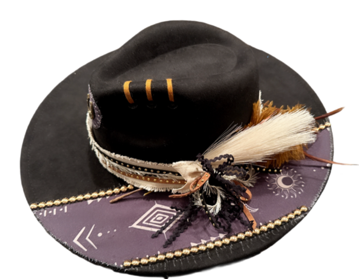 The 406 Mad Hattie. Meet "Celesta". *Charcola, Wide-Brim Fedora, Felt