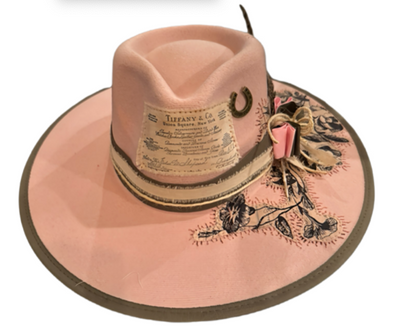The 406 Mad Hattie.  Meet "Hazel Rose". (Pink. Tapestry, Tiffani, Leathers, Fedora)
